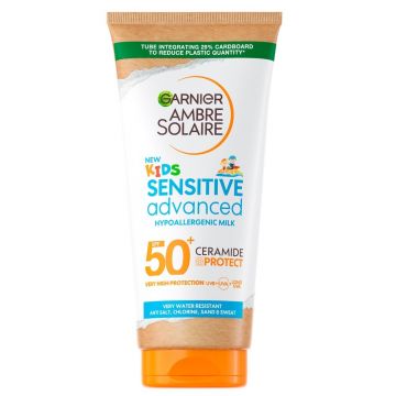 Lapte de corp pentru copii cu protectie solara SPF 50+ Sensitive Advanced Ambre Solaire Garnier, 175 ml