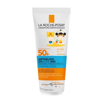 Lotiune Hidratanta cu protectie solara pentru copii, fata si corp SPF 50+ Eco-Tube La Roche Posay ANTHELIOS UVMUNE400 Dermo-Pediatrics, (Gramaj: 75 ml)