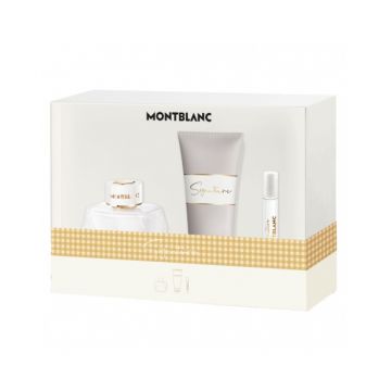 Mont Blanc Signature, Apa de Parfum, Femei, 90 ml + Lotiune de corp, 100 ml + Apa de Parfum, 7,5 ml