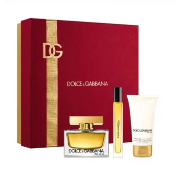 Set Cadou Dolce & Gabbana The One Women, Apa de Parfum, 75 ml + Lotiune de corp, 50 ml + mini Apa de Parfum, 10 ml