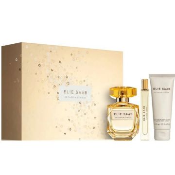 Set cadou Elie Saab Le Parfum Lumiere, Femei, Apa de Parfum, 90 ml + Lotiune de corp 75 ml + Apa de Parfum, 50 ml