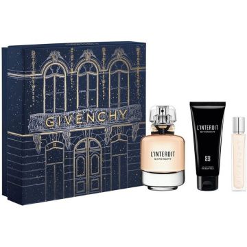 Set Cadou Givenchy L'Interdit, Femei, Apa de Parfum, 80 ml + Lotiune de Corp, 75 ml + Apa de Parfum, 12,5