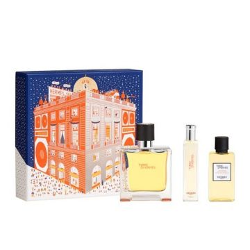 Set Cadou Hermes Terre D'Hermes Apa de Parfum 75 ml + Gel de dus, 40 ml + Apa de Parfum, 15 ml