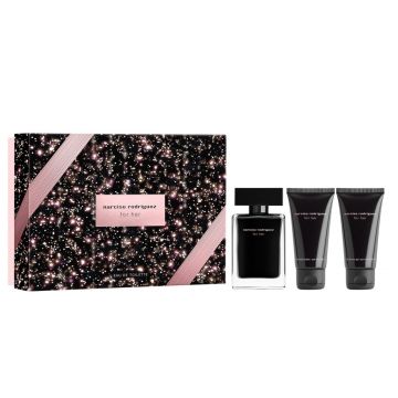 Set Cadou Narciso Rodriguez For Her, Apa de Toaleta 50 ml + Lotiune de corp, 50 ml + Gel de dus, 50 ml