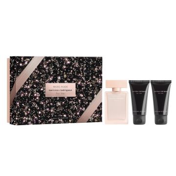Set cadou Narciso Rodriguez For Her Musc Nude, Apa de Parfum, 50 ml + Lotiune de corp, 50 ml + Gel de dus, 50 ml