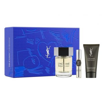Set Cadou Yves Saint Laurent La Nuit de L'Homme, Apa de Toalera, 100 ml + Gel de dus, 100 ml + Apa de toaleta 10 ml