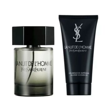 Set Cadou Yves Saint Laurent La Nuit de L'Homme, Apa de Toalera, 100 ml + Gel de dus, 100 ml