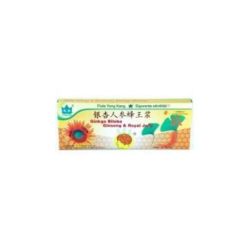 Ginkgo biloba cu ginseng si royal jelly fiole 10buc YONG KANG
