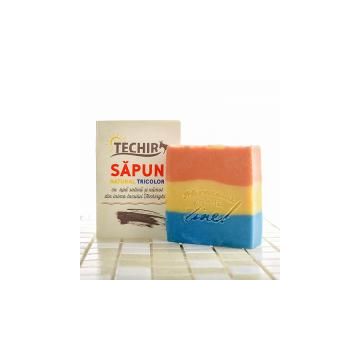 Sapun natural tricolor  120gr TECHIR