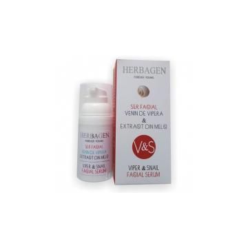 Ser facial cu venin de vipera si melc  30ml HERBAGEN