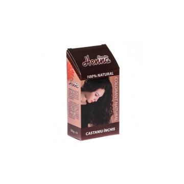 Vopsea de par castaniu inchis 100gr HENNA SONIA