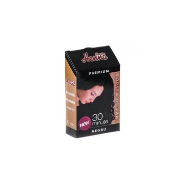Vopsea de par premium negru 60gr HENNA SONIA