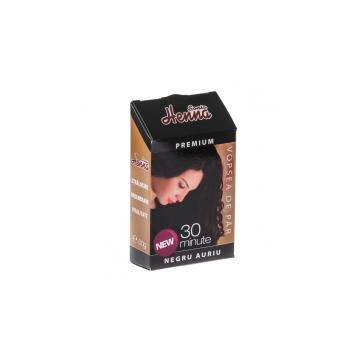 Vopsea de par premium negru auriu 60gr HENNA SONIA