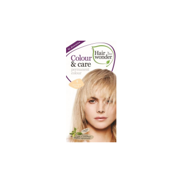 Vopsea permanenta fara amoniac, colour & care, 9 very light blond, hairwonder  40+20ml HENNAPLUS