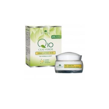 Crema antirid de zi q10+ceai verde si complex mineral energizant 50ml COSMETIC PLANT