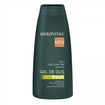 Gel de dus Fresh 3 in 1 Gerovital Men (Concentratie: Gel de dus, Gramaj: 400 ml)