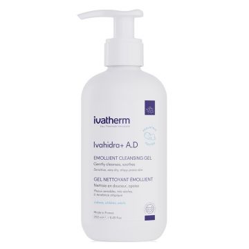 Gel de spalare emolient Ivahidra+, Ivatherm (Gramaj: 250 ml, Concentratie: Gel de curatare)