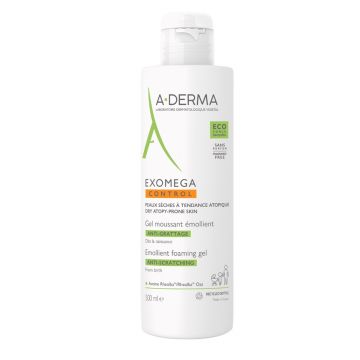 Gel spumant emolient Exomega Control A-Derma, 500 ml (Concentratie: Gel, Gramaj: 500 ml)