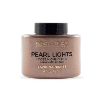 Iluminator Pulbere MAKEUP REVOLUTION Pearl Lights Loose Highlighter (Gramaj: 25 g, Concentratie: Iluminator, Culoare produse: Savannah Nights)