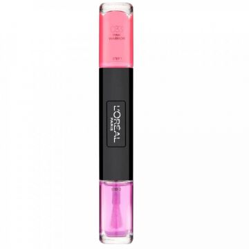 Lac de unghii L'Oreal Infallible Gel Nail Polish, 2x5ml (Concentratie: Lac de unghii, Culoare produse: 033 Pink Warrior)