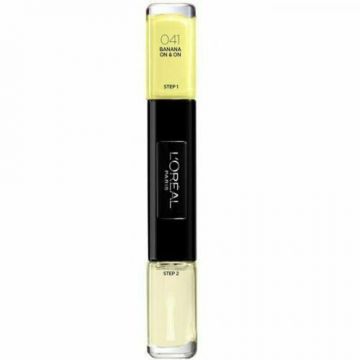 Lac de unghii L'Oreal Infallible Gel Nail Polish, 2x5ml (Concentratie: Lac de unghii, Culoare produse: 41 Banana On & On)