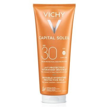 Lapte hidratant pentru protectie solara fata si corp SPF 30 Vichy Capital Soleil (Concentratie: Lapte de corp, Gramaj: 300 ml)