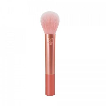 Pensula machiaj pentru aplicarea pudrei Real Techniques Light Layer Face Brush (Concentratie: Pensula)