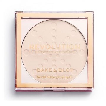 Pudra de obraz Makeup Revolution, Bake And Blot (Concentratie: Pudra, Gramaj: 5,5 g, Culoare produse:  Lace)