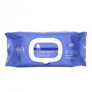 Servetele de curatare cu apa termala 1er Bebe Uriage (Concentratie: Servetele umede)