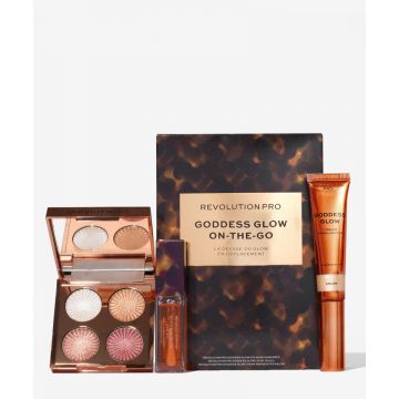 Set de machiaj Makeup Revolution, Revolution Pro Goddess Glow On-The-Go