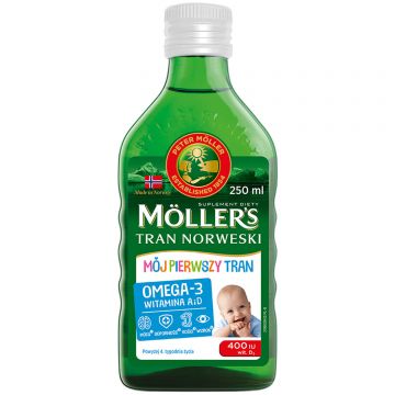 Ulei de peşte My First Omega-3, peste 4 sǎptǎmâni, 250 ml, Möller's