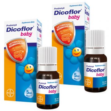 Dicoflor Baby set, pentru sugari și copii, picături, 2 x 5 ml