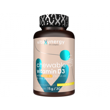 Vitamina D3 5000 UI masticabila, 30 tablete, Vitaxynergy