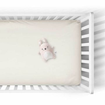 Cearceaf cu elastic din tricot, 120x60 cm, Ecru, Tuxi Brands