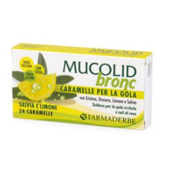 Mucolid caramele cu lamaie, 24 bucati, Farmaderbe