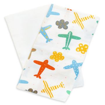 Set 2 paturici din muselina pentru bebe, 75x75 cm, pentru Baieti, Tuxi Brands