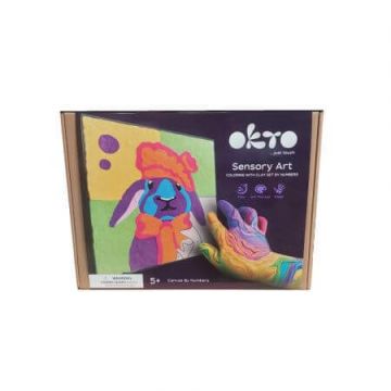 Set de colorat cu lut, 29 x 29 cm, +5 ani, Bunny, Okto
