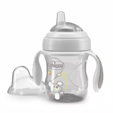 Canuta de tranzitie Gri 4 luni+, 200ml, Chicco