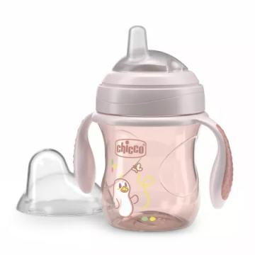 Canuta de tranzitie Roz 4 luni+, 200ml, Chicco