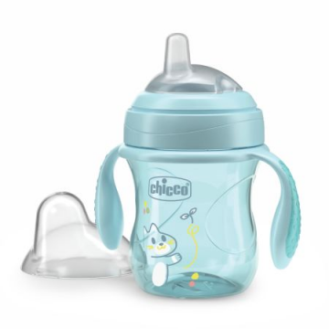 Canuta de tranzitie Turcoaz 4 luni+, 200ml, Chicco