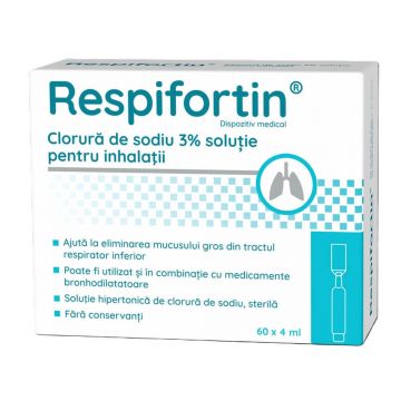 Clorura de sodiu 3% solutie pentru inhalatii Respifortin, 60 fiole x 4 ml, Penta Arzneimittel