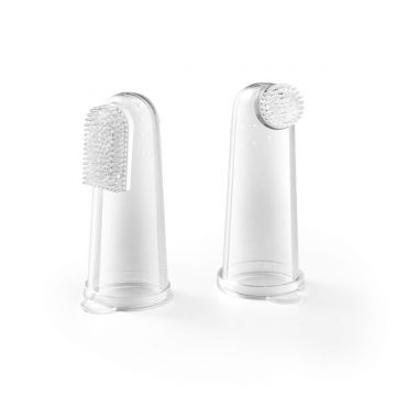 Degetar din silicon in cutie de protectie, 2 bucati, Babyono
