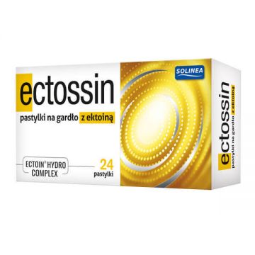 Ectossin, pastilă pentru gât cu ectoină, 24 bucăți