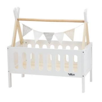 Jucarie din lemn Patut pentru papusi, 18 luni+, Tryco