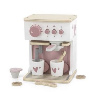Jucarie din lemn pentru copi Espressor, Roz, Label Label