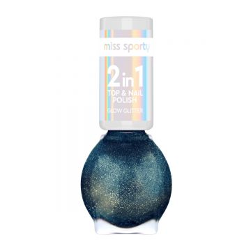 Lac de unghii Glow Glitter 070 Navy, 7ml, Miss Sporty