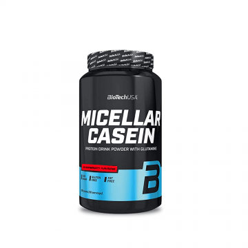 Micellar Casein cu aroma de capsuni, 908 grame, BioTech USA