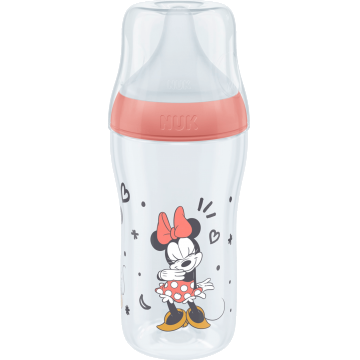 Nuk Perfect Match Sticlă Disney cu control al temperaturii, roșu 260 ml