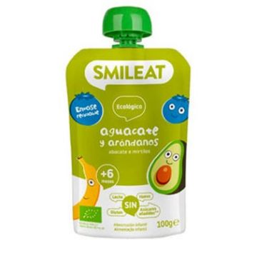 Piure din avocado si afine +6 luni Bio, 100g, Smileat