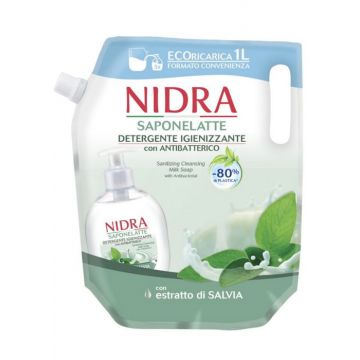 Rezerva sapun lichid antibacterian, 1000ml, Nidra